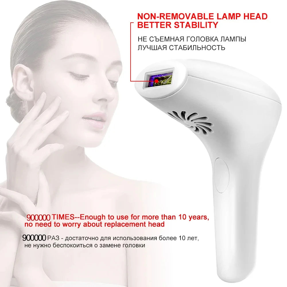 990,000 Flashes IPL Laser Hair Removal Device for Women, Painless Permanent Hair Remover for Home Use, Body, Bikini, and Face