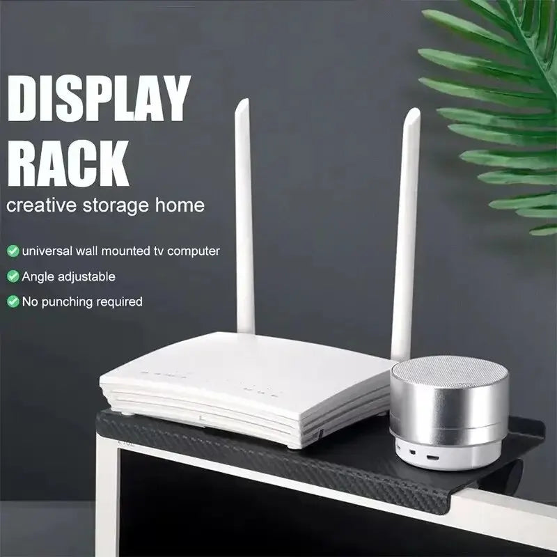 Home Organizer Adjustable TV Screen Top Shelf Rack Computer Monitor Desktop Display StandTV Rack Router Storage Rack Holder