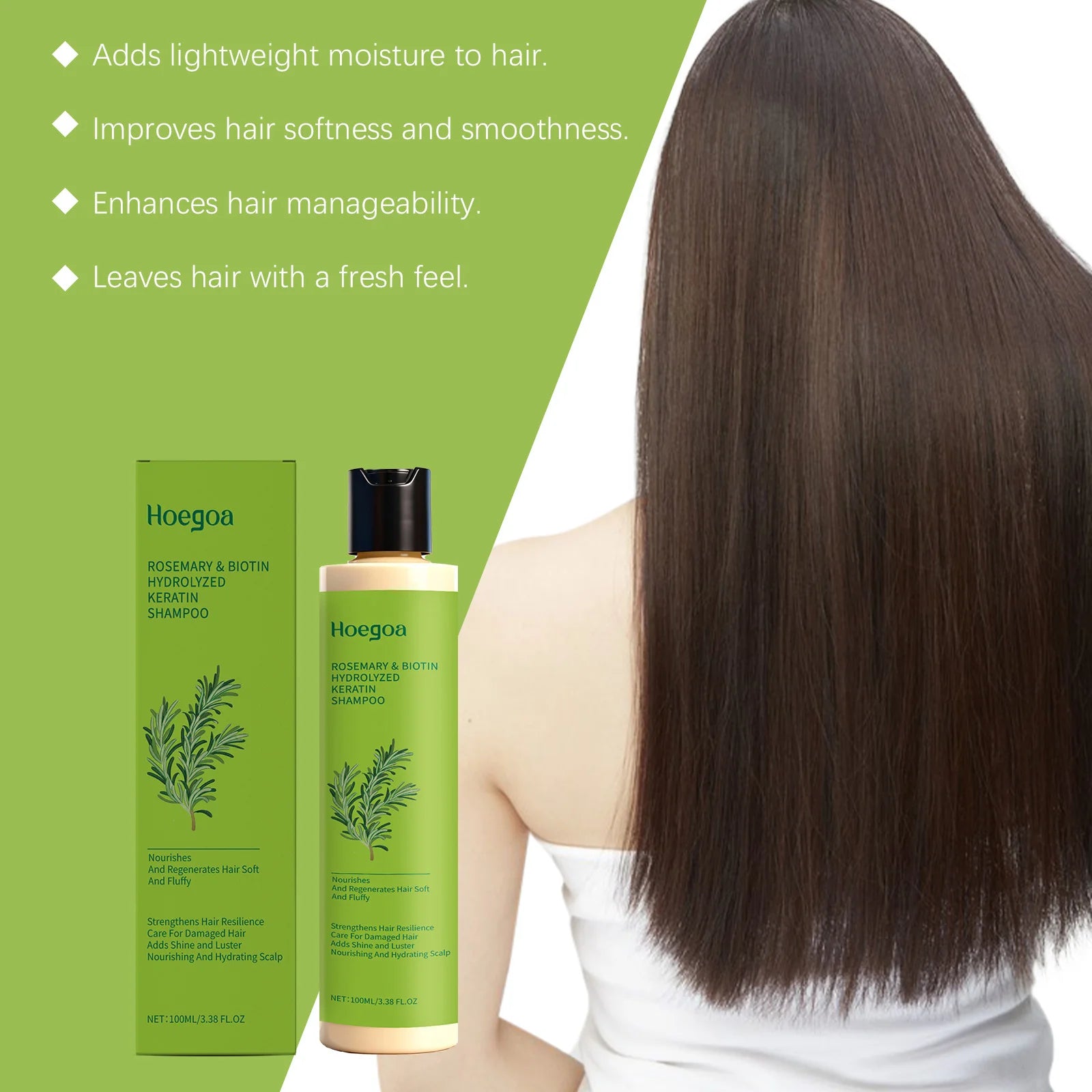 Rosemary Shampoo Oil Control Thickening Dry Frizzy Damaged Repair Volumizing Refresh Smoothing Hydrating Scalp Cleansing Shampoo