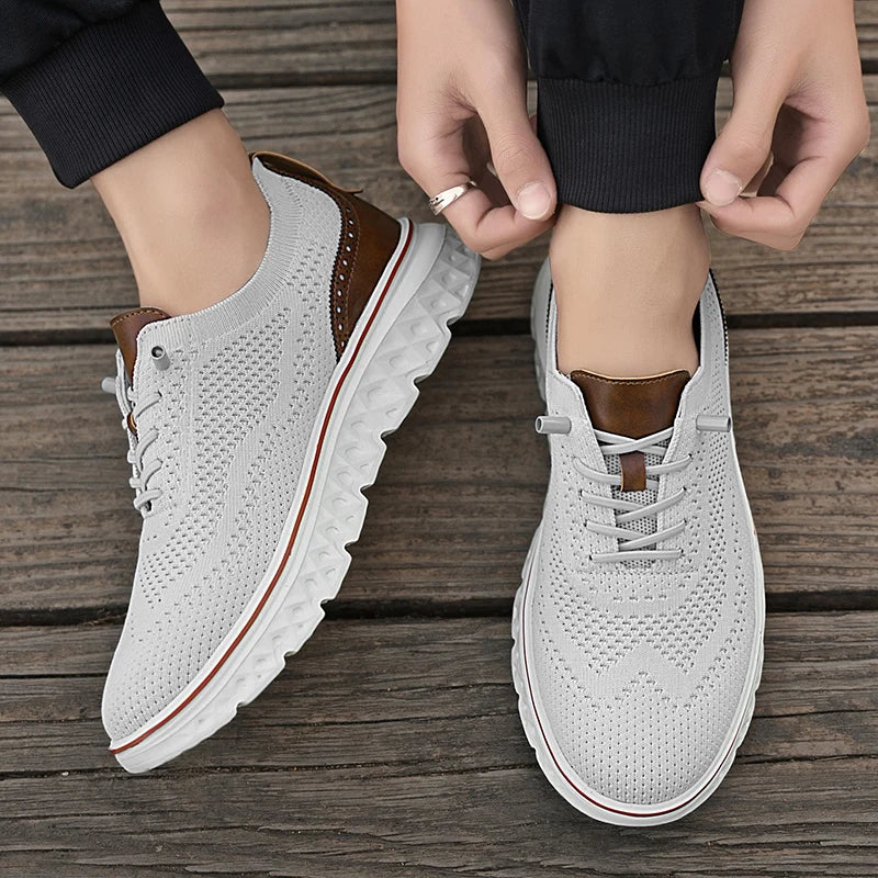 Men Sneakers Men Mesh Casual Shoes Fashion Lightweight Breathable Soft Soled Shoes Summer Outdoor Sports Fitness Large Size 48