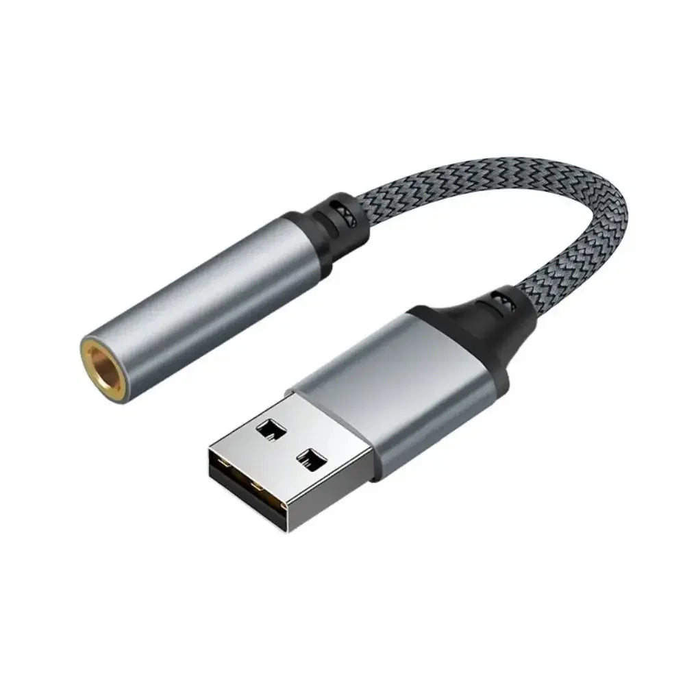 USB To 3.5mm Headphone Adapter High Fidelity HIFI Earphone Adapter Portable Audio Wired Headset Converter For Headphones/Phone
