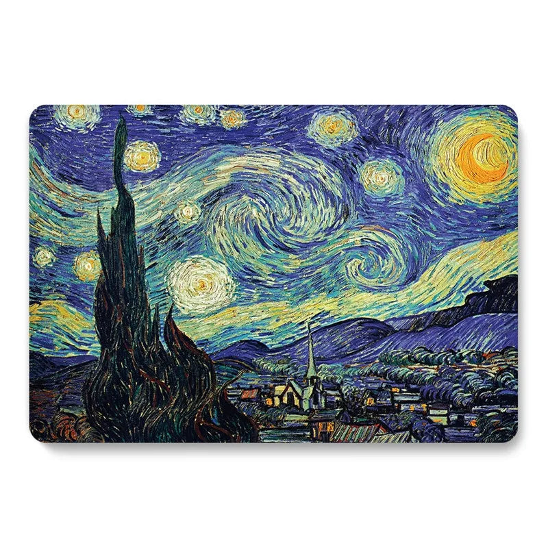 Oil Painting for Macbook Air 13 Case M1 2020 A2337 Laptop A2681 2022 M2 Cover Pro 12 14 Inch 2021 Starry Night A1466 A2179 Funda