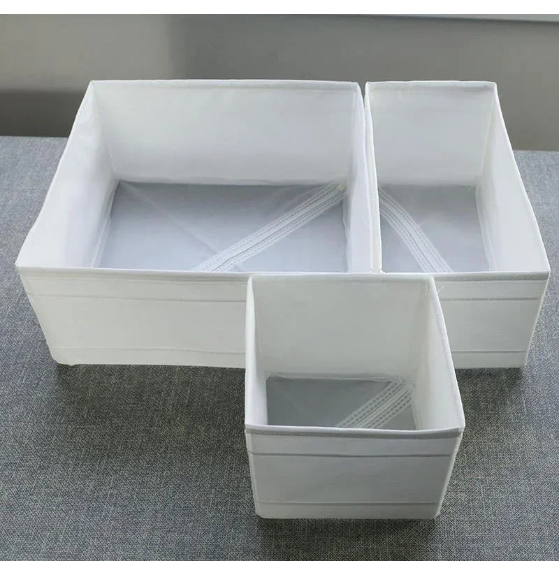 Clothes Organizer Compartment Storage Box Foldable Washed Home Organizer for Underwear Jeans Socks Wardrobe Storage Containers