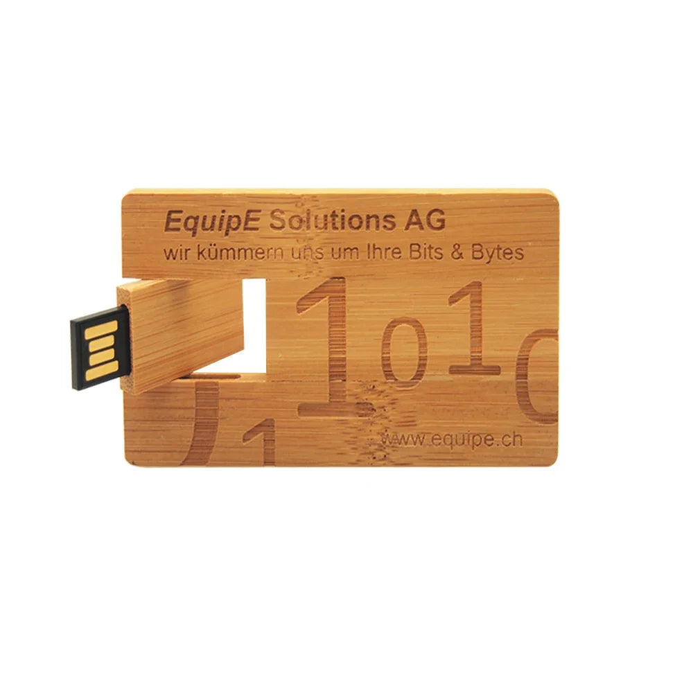 Bamboo & Walnut Wood Card Model Pendrive Usb Flash Drive Memory Stick Usb 2.0 4GB 8GB 16G 32GB 64GB Photography Gift