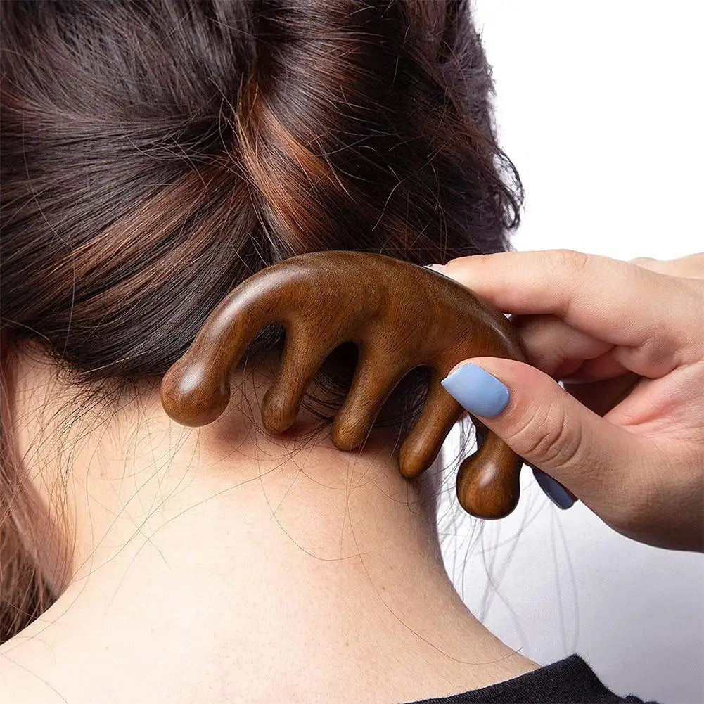 Gua Sha Massage Comb, Head and Face Scalp, Natural Facial Massager, Wide Tooth, Guasha Scraping, Body Massage