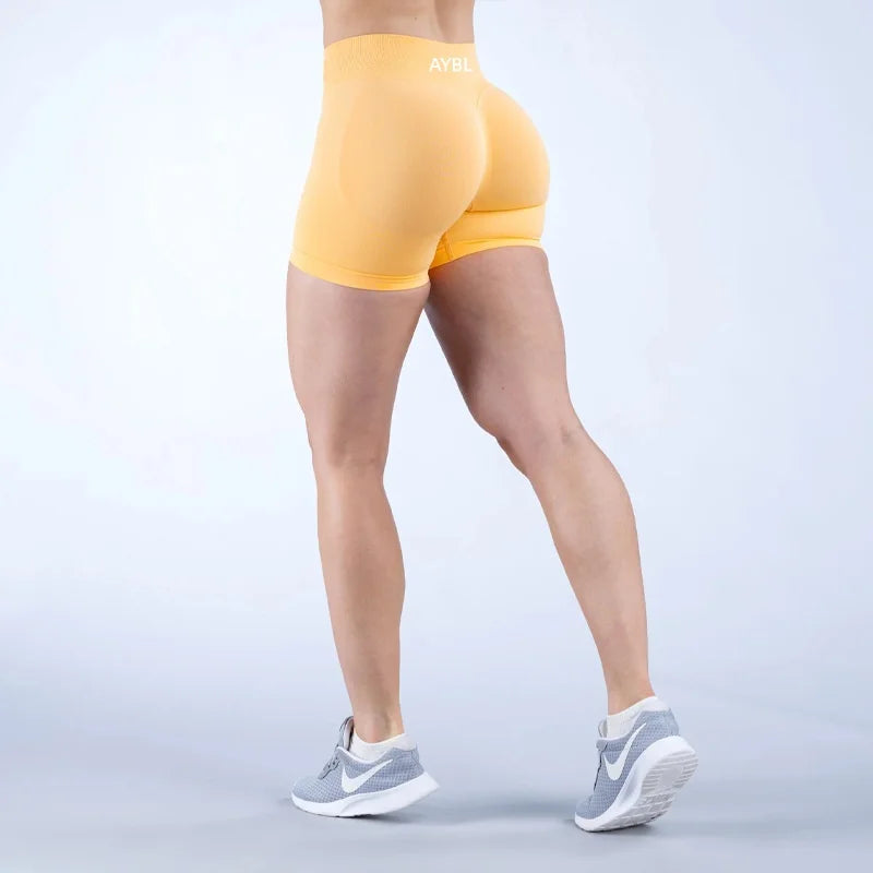 Fashion Shorts Low Waist Seamless Yoga Shorts Scrunch Bum Gym Shorts Women Workout Biker Stretch Fitness Shorts