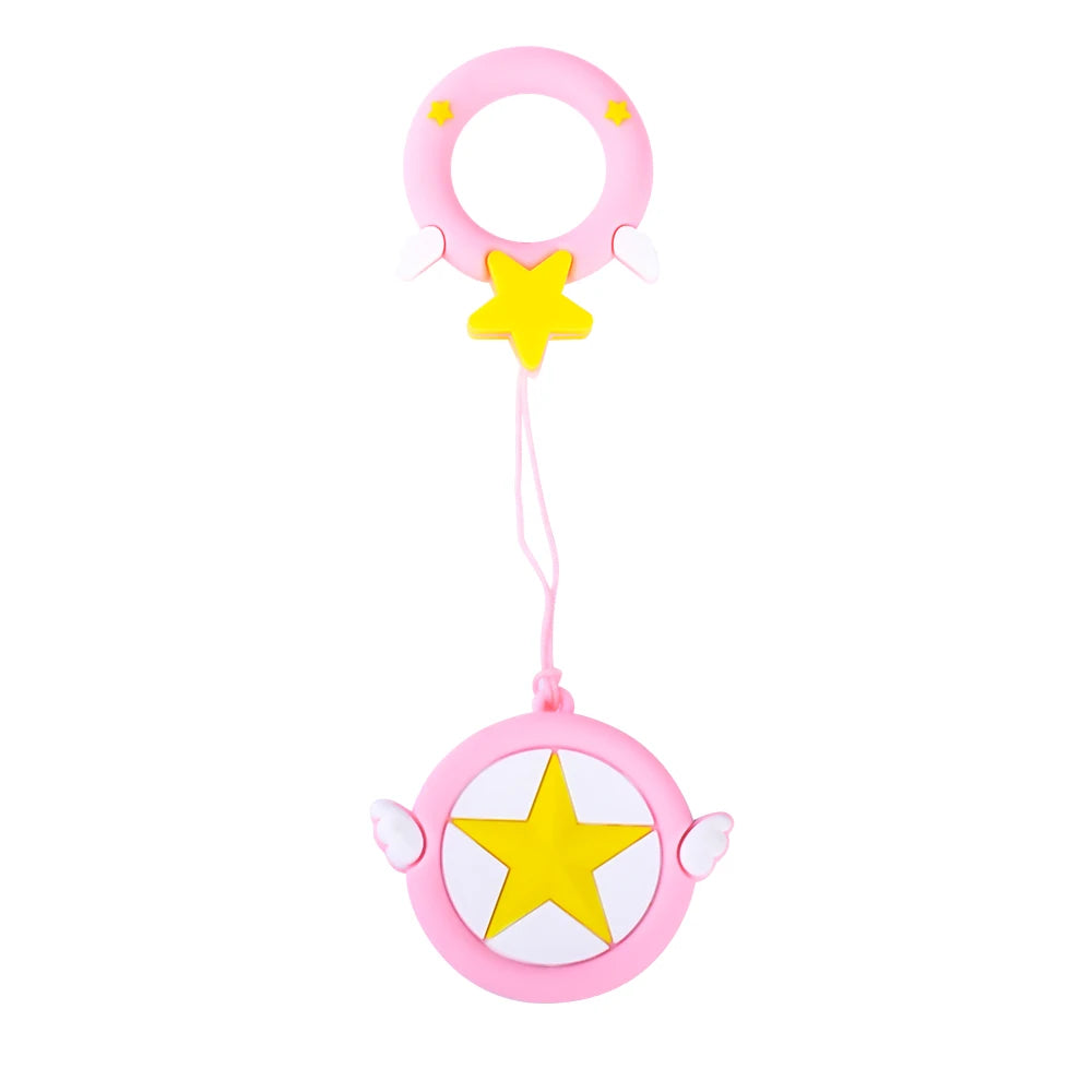 Cute Pink Stars Pen Drive Gifts for Girls Beautiful Girly Heart Key Chain Ring USB Flash Drives Real Capacity Memory Stick 64GB