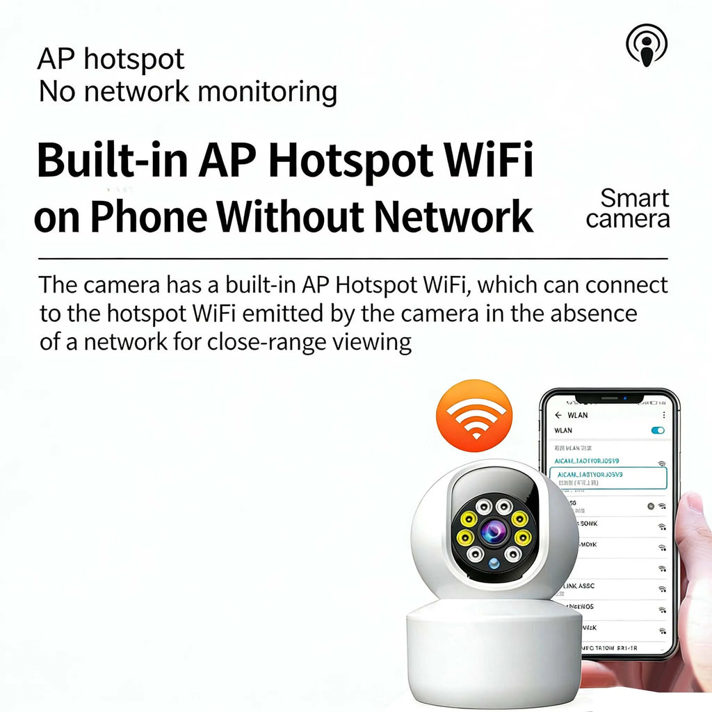 WiFi Camera Smart Home Indoor 2MP Wireless IP Surveillance Camera AI Detect Automatic Tracking Security Baby Monitor Camera