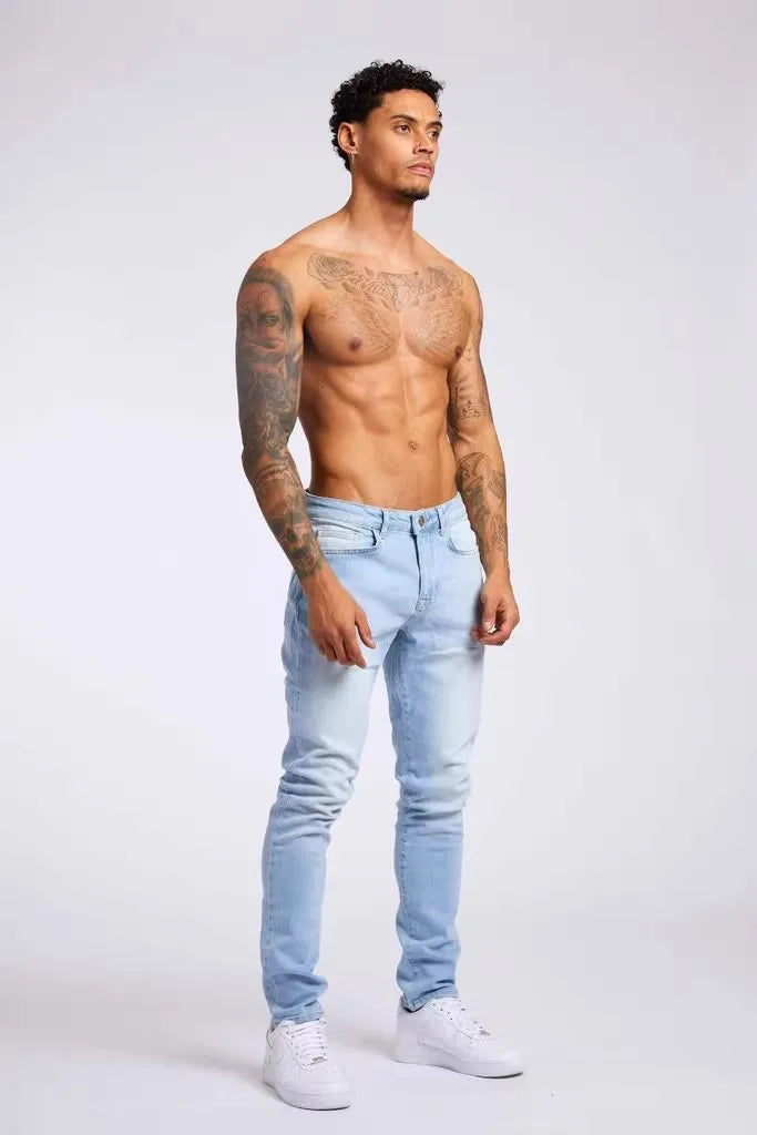 2025 new men's slim fit classic slim fit jeans casual street style casual men's slim fit jeans men's slim fit pencil jeans