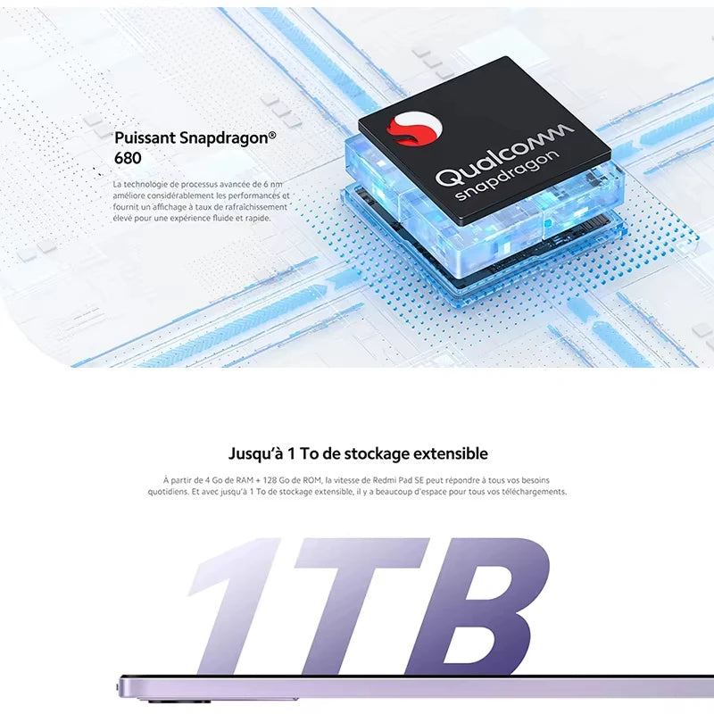 Global Version Xiaomi Redmi Pad SE 11" 256GB Snapdragon® 680 Mi Tablet Quad speakers Dolby Atmos® 90Hz Display 8000mAh