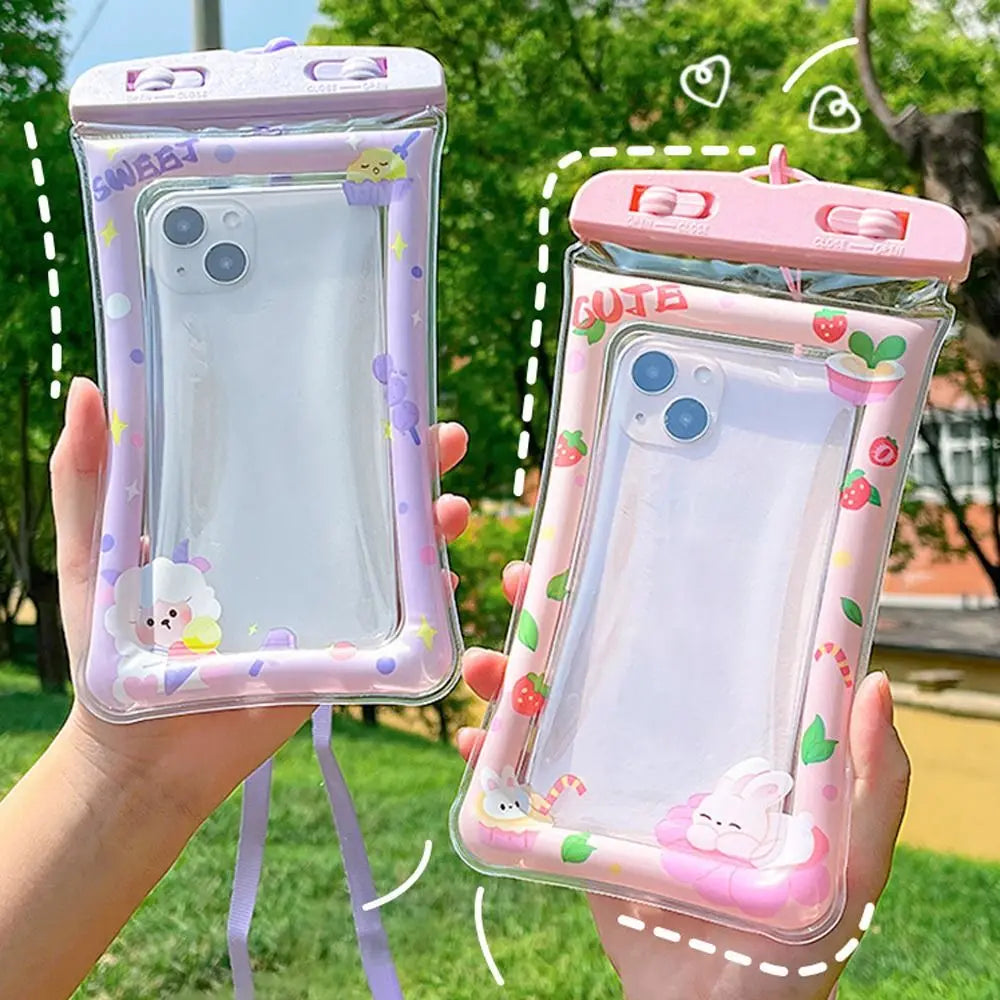 Waterproof Cartoon Phone Pouch Drift Diving Swimming Bag Underwater Dry Bag Case Cover For Phone Water Sports Beach Pool Skiing
