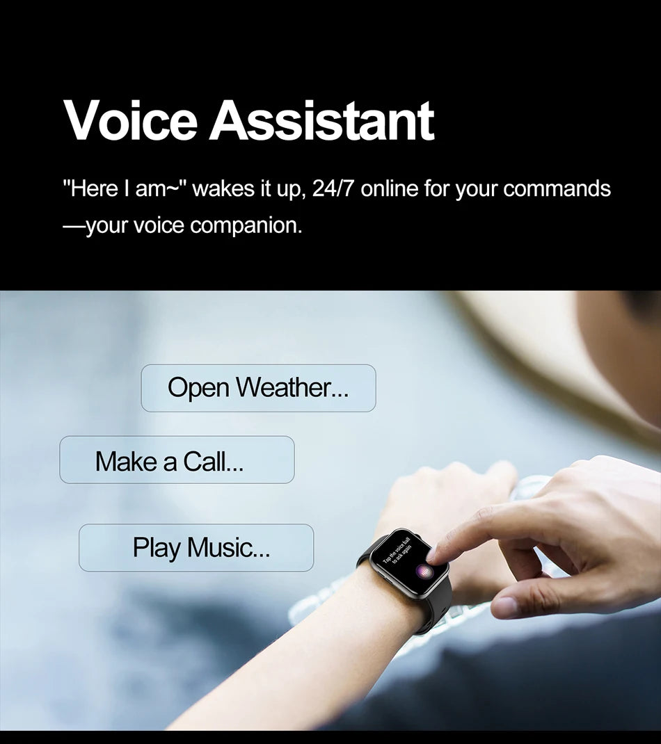 2025 New Smart Watch Full Touch Screen Bluetooth Call AI Voice Heart Rate Waterproof Watches Sports Bracelet Smartwatch Women