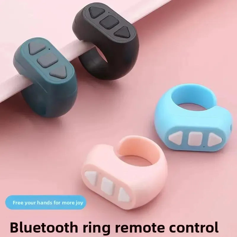 Finger Ring Bluetooth Remote Controller 3 Keys Quick Photograph Wearable Page Scroll Shooting for TikTok Video Tap Control