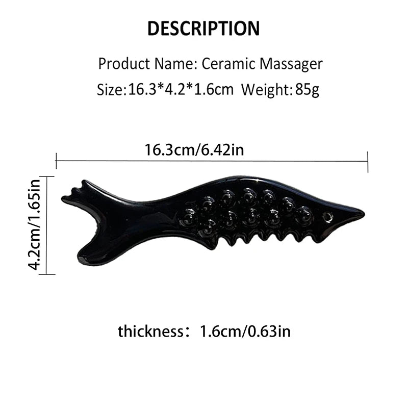 1PCS Ceramic Gua Sha For Face Body Antistatic Guasha Board Skin Tightening Face Lift Massager