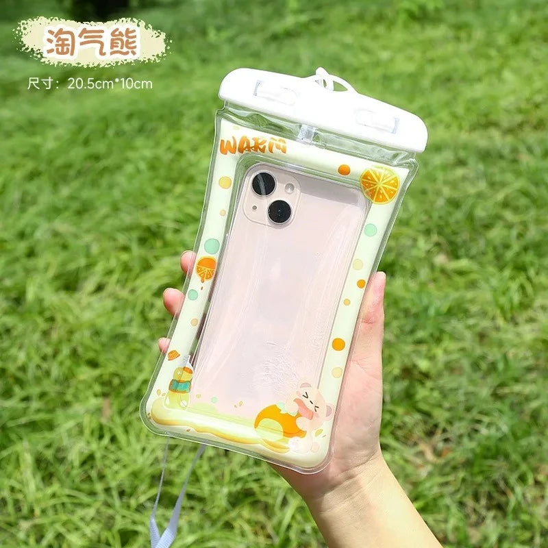 Waterproof Cartoon Phone Pouch Drift Diving Swimming Bag Underwater Dry Bag Case Cover For Phone Water Sports Beach Pool Skiing