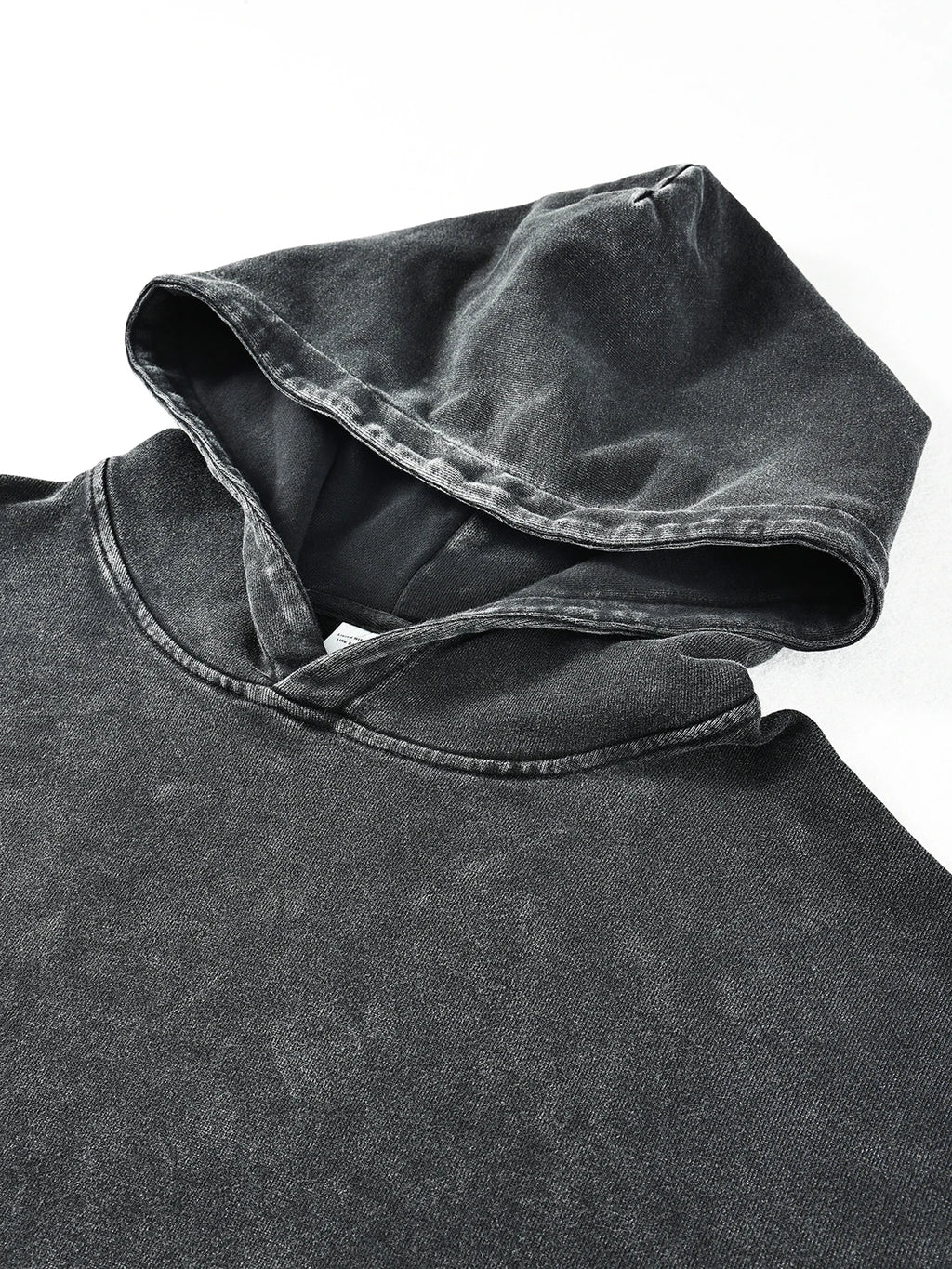 100% Cotton Men's Clothing Vintage Black Acid Wash Hoodies Men Women Oversized Hip Hop Sweatshirts Casual Pullover Y2K Clothes