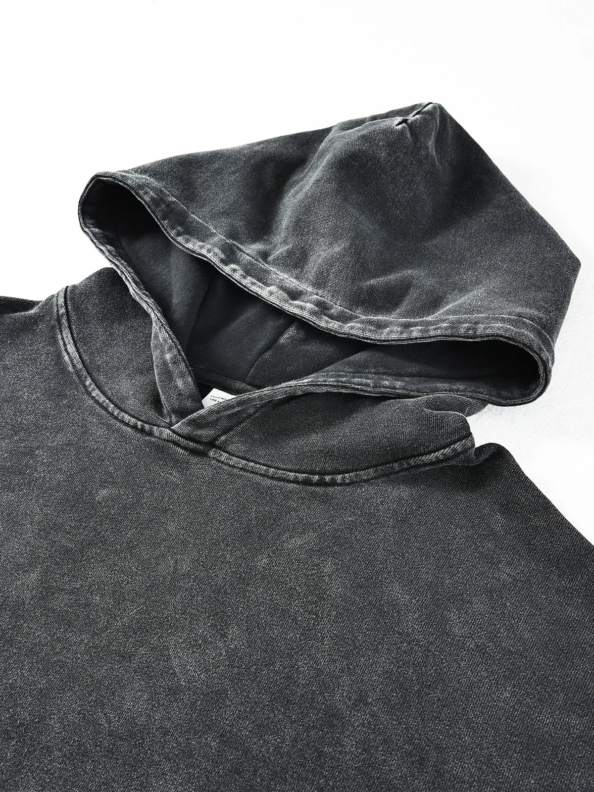 100% Cotton Men's Clothing Vintage Black Acid Wash Hoodies Men Women Oversized Hip Hop Sweatshirts Casual Pullover Y2K Clothes