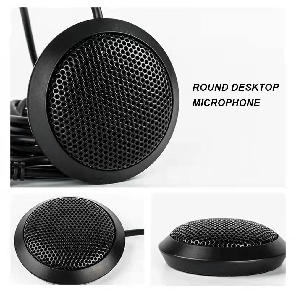 USB/3.5mm Conference Microphone USB Speakerphone 360° Omnidirectional Condenser Plug & Play for Computer Desktop Laptop 150CM