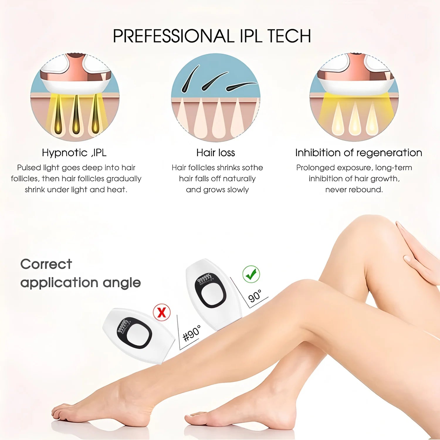 Electric Laser Depilator IPL Pulses Hair Removal Handset Home Professional Painless Depilator Painless Razor Tool EU Plug