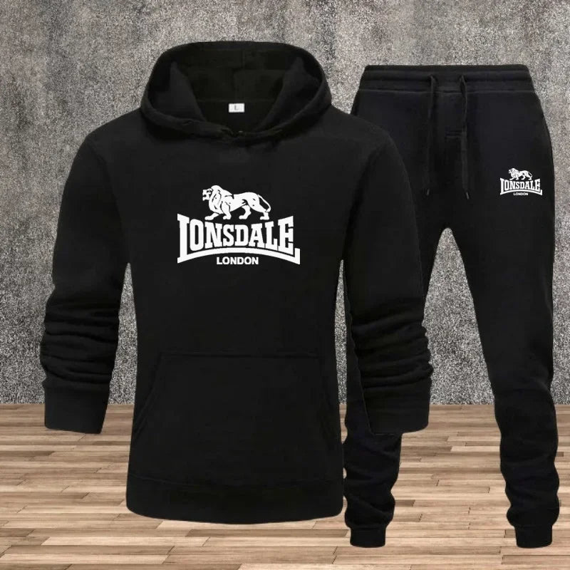 Men's Set Hooded Sweatshirts Sweatpants Autumn Winter Male Daily Casual Sports Jogger Suit 2026 Urban Fashion Hoodies Sportswear