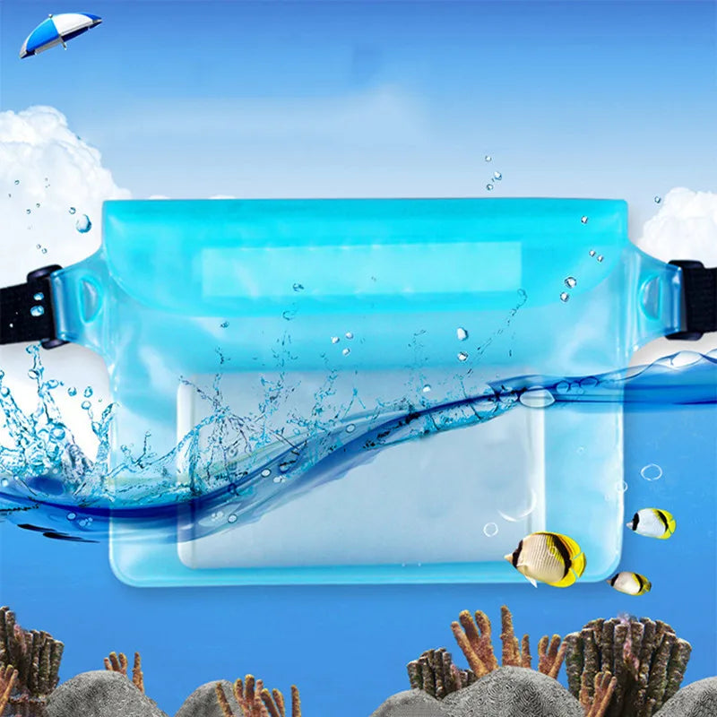 High Waterproof Sealing Swimming Bag Large Size Transparent Underwater Dry Protection Bag for Iphone Mobile Phone Pouch