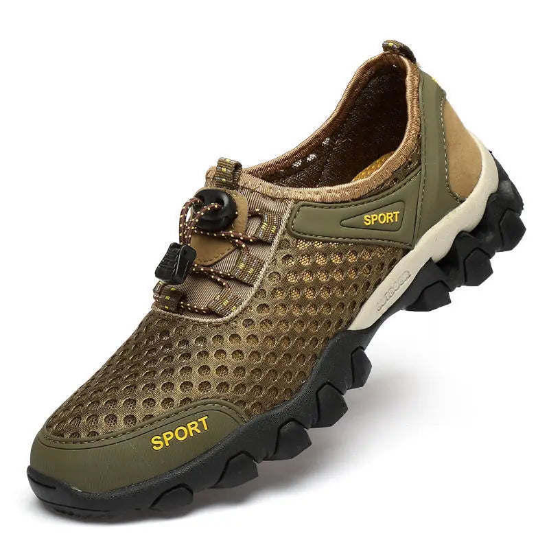Men's Breathable Running Shoes Summer Sports Casual Mesh Upper Water Entering Climbing Hiking Low Top Slip-On Sandals