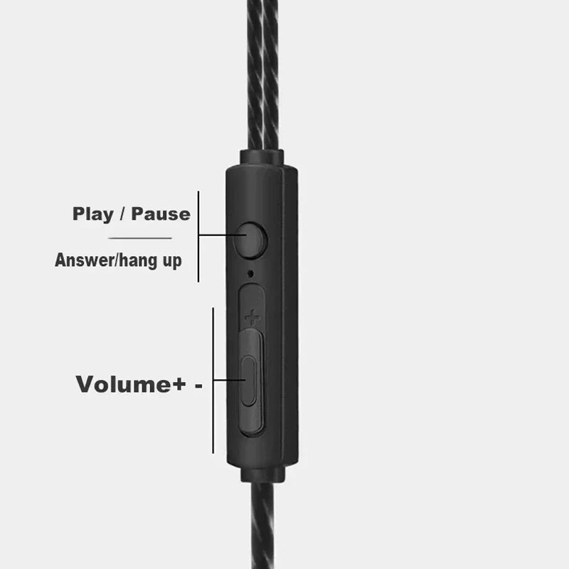 Universal 3.5mm Wired Headphones In Ear Headset Wired Earphones with Mic HiFi Stereo Earbuds Sports In-line Control For Phones
