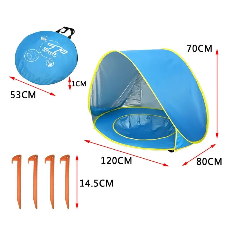 Outdoor Baby Beach Tent Pop Up Portable Shade Pool UV Protection Sun Shelter for Infant Child Water Play Toys House Tent Toys