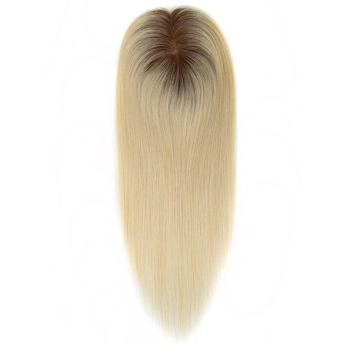 TUW10 3''x5'' Silk Base Hair Topper for Women with PU around 3 Clip 110% Handmade Remy Human Hair Natural Looking Topper Hairpin