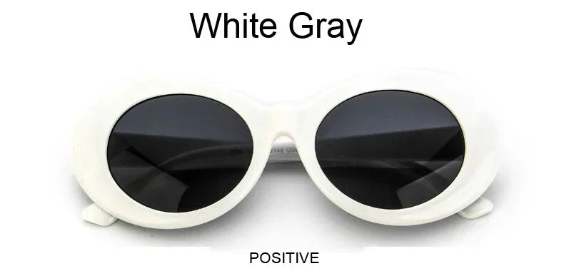 New Retro Oval Sunglasses Man Vintage Fashion Sun Glasses Classic White Black Lentes De Sol Mujer UV400 Gafas De Sol