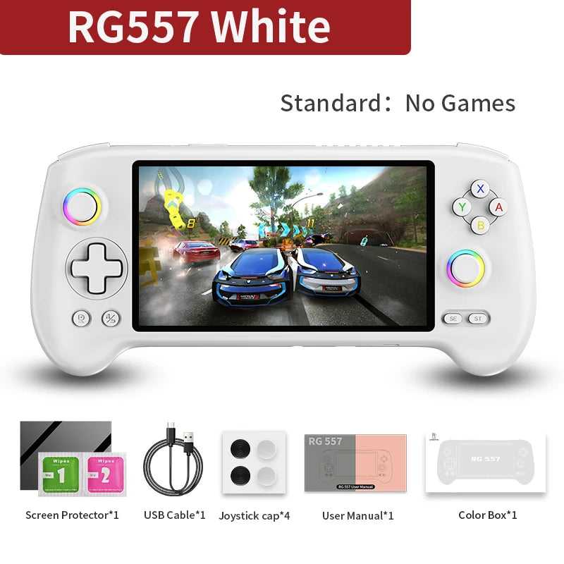 ANBERNIC RG557 Handheld Game Console 5.48" AMOLED Screen Dimensity 8300 Android Retro Video Player Supports FOTA WIFI Streaming