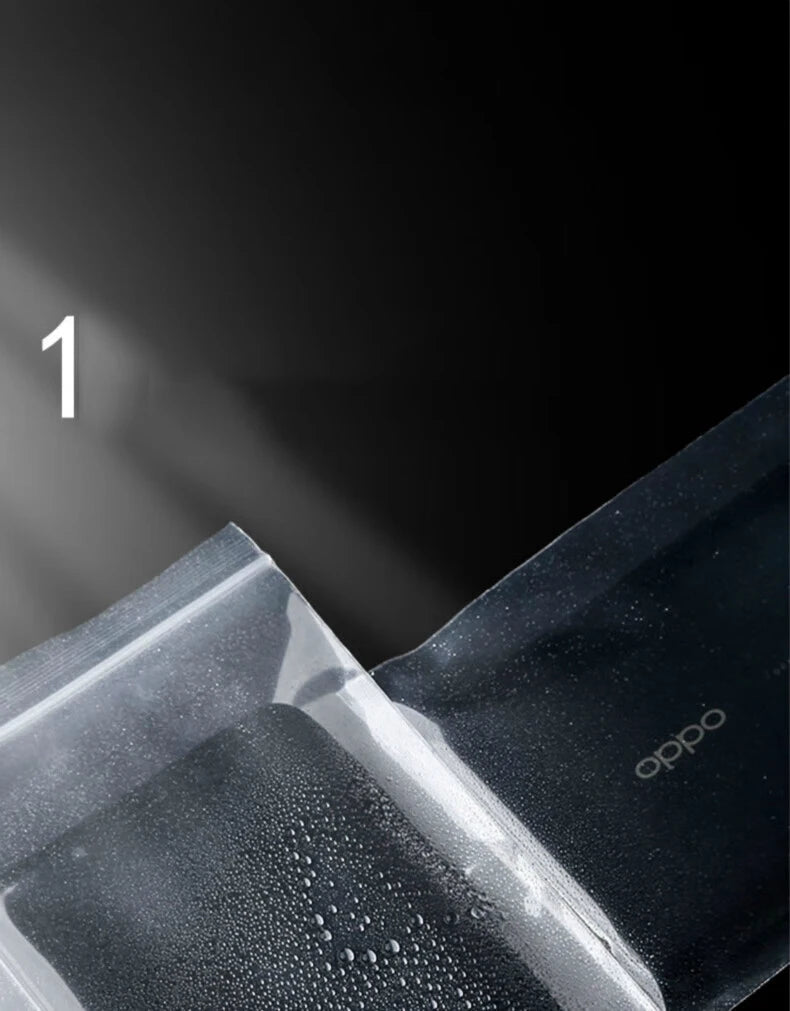 100pcs Transparent Waterproof Phone Bags Self-Sealing Dustproof Disposable Protective Bag for All Phones-Touch Screen Compatible