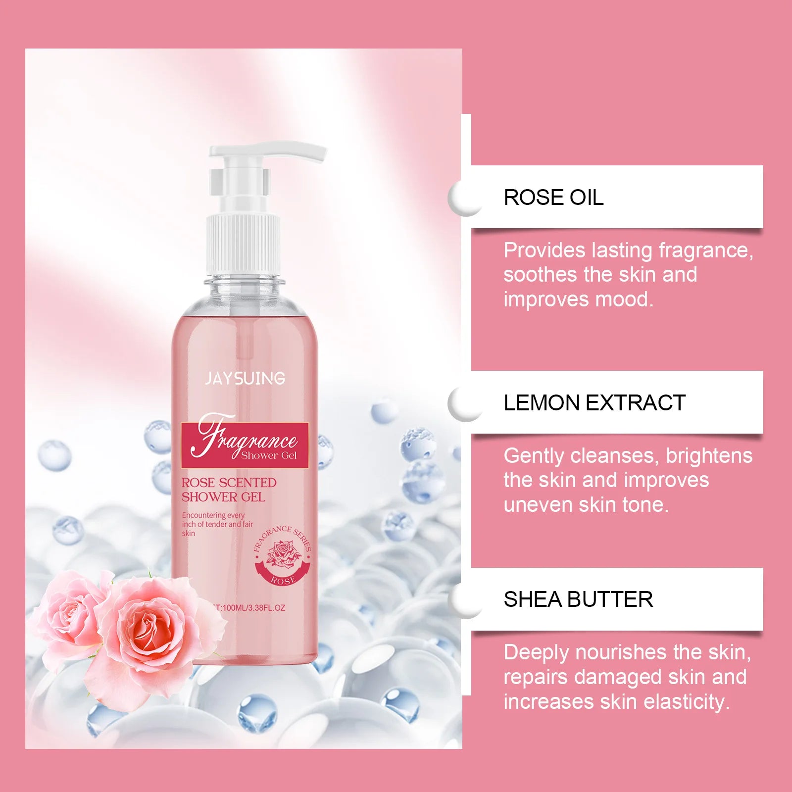 Fragrant Shower Gel Body Wash Perfume Long Lasting Fragrance Deep Cleansing Moisturizing Refresh Smooth Exfoliating Bath Lotion