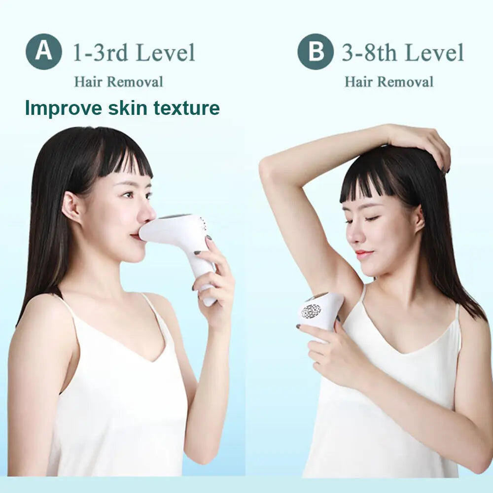 10  Beauty Care IPL Hair Removal Device 990000 Flashes Painless Permanent for Women Face Body Bikini LED Display Home Use