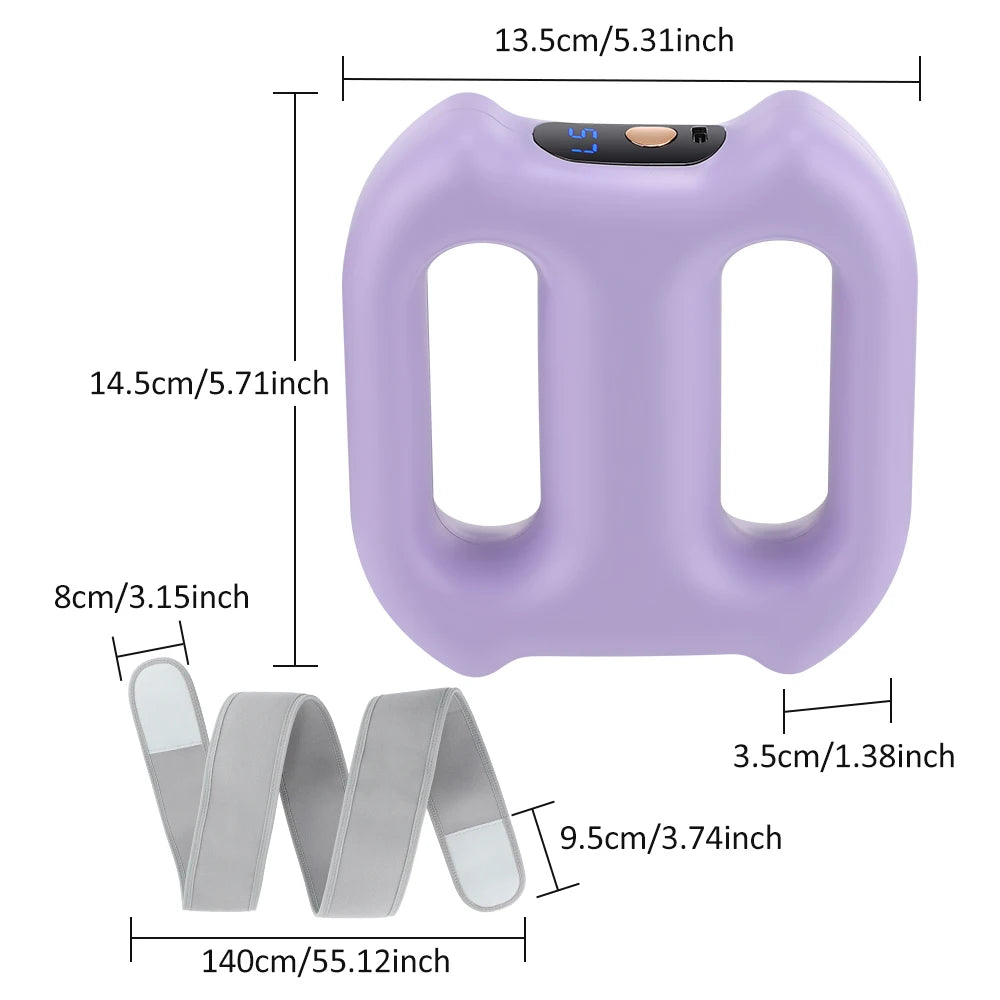 Electric Full-Body Fascia Massager with Belt Dual-Ring Ergonomic Portable Vibration Fat Loss Deep Tissue Body Muscle Relaxation