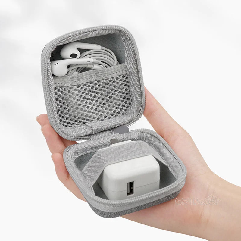 Shockproof Electronics Organizer Case for Power Adapter Cable Storage Bag Bluetooth Earphone Case Travel Small Tech Gadget Pouch