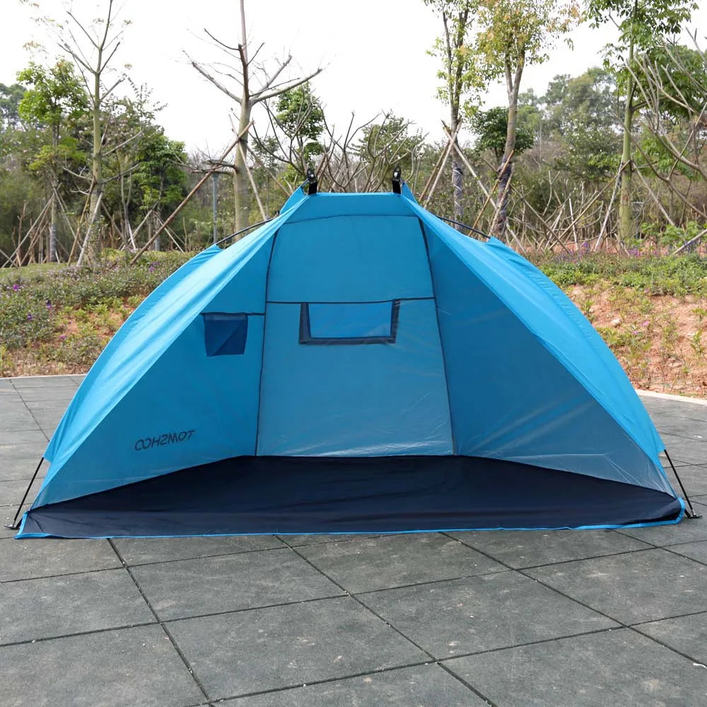 2 Persons Outdoor Beach Tents Shelters Shade UV Protection Ultralight Tent for Fishing Picnic Park Summer Awning Shade Shelter