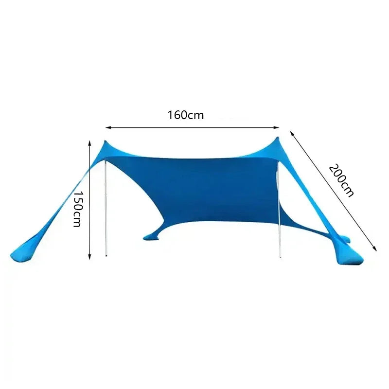 Camping Tent Windproof Pop Up Awning Outdoor Beach Sun Shade UV Ultralight Beach Canopy Tents for Camping Fishing Picnics