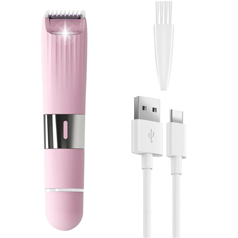 Hair Remover Women's usb Rechargeable  Double Head Shaver Electric Razors for Women 2 In 1 Bikini Trimmer Face Shavers