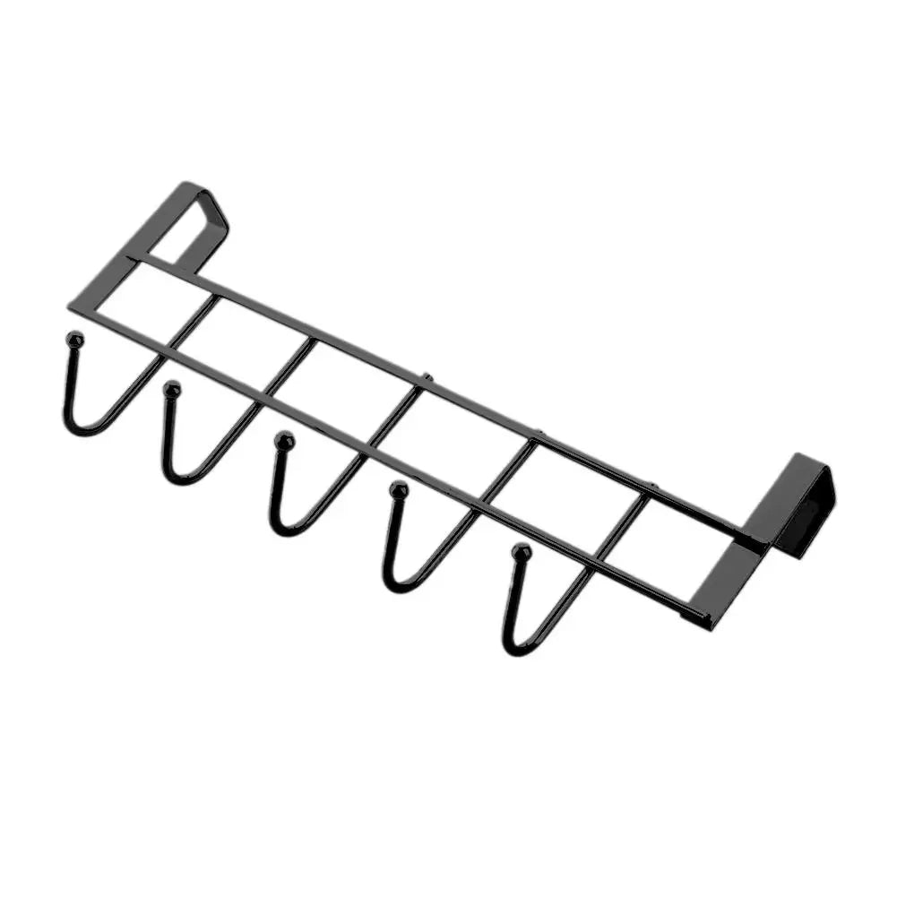 Hooks Over The Door 5 Hooks Home Bathroom Organizer Rack Clothes Coat Hat Towel Bags Keys Hanger Bathroom Kitchen Accessories