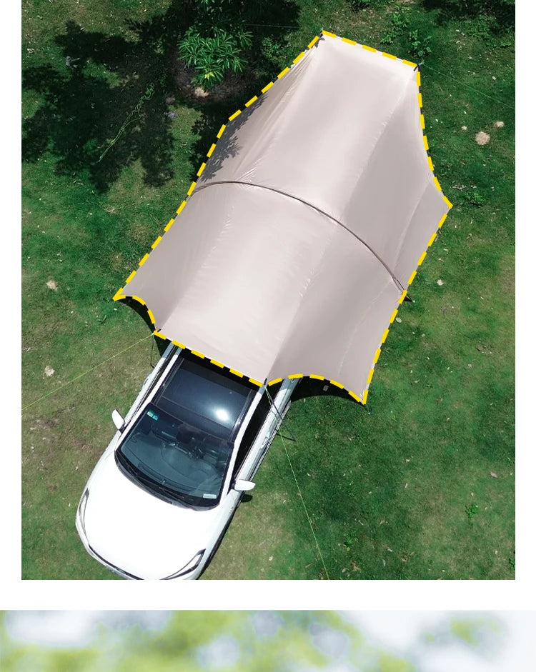 Silver Coated Sun Protection Camping Tent Large Family Size Windproof Rainproof Outdoor Canopy Tent with UV Block for Beach Pic