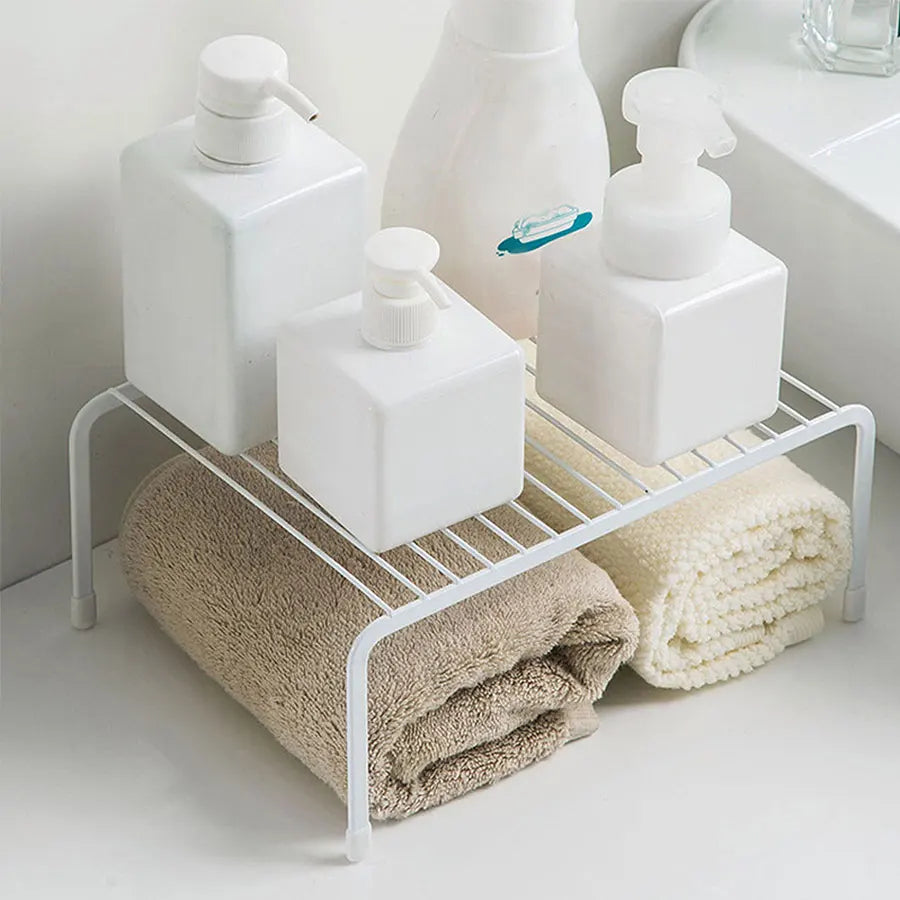 Kitchen Storage Rack, Wrought Iron Seasoning Rack, Countertop Sink, Floor-Standing Bowl and Plate Storage Rack