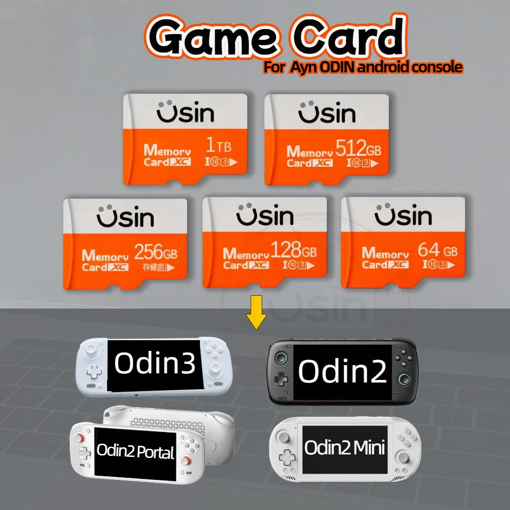 Game SD Card For Ayn ODIN3 ODIN2 MINI PORTAL Retro games Gaming Android Portable Handheld Console Memory TF HIGH speed 1TB 512G