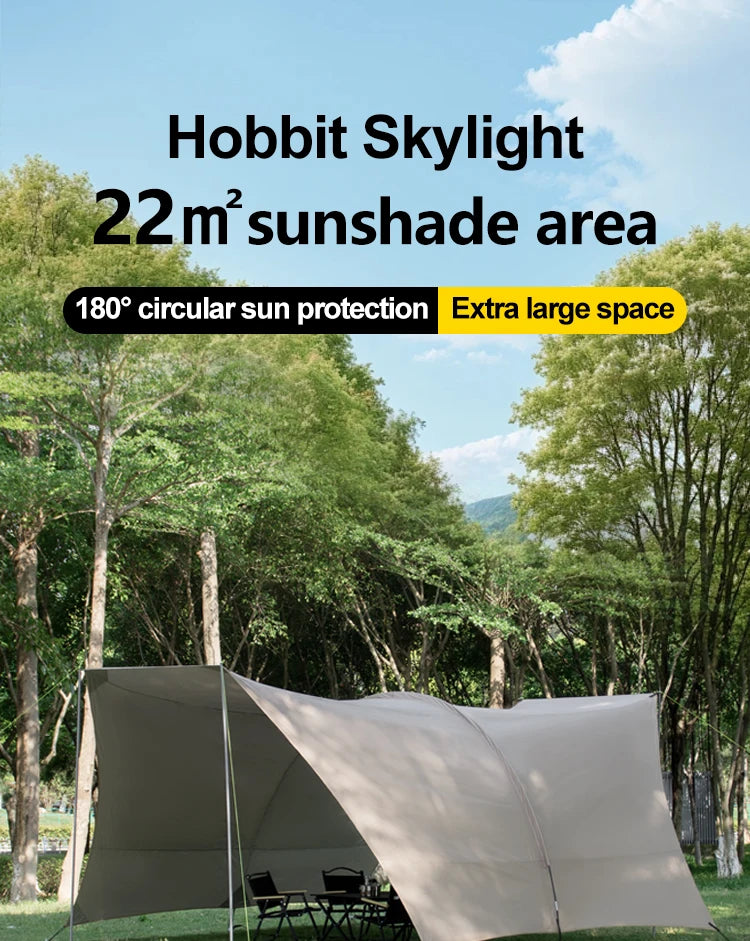 Silver Coated Sun Protection Camping Tent Large Family Size Windproof Rainproof Outdoor Canopy Tent with UV Block for Beach Pic
