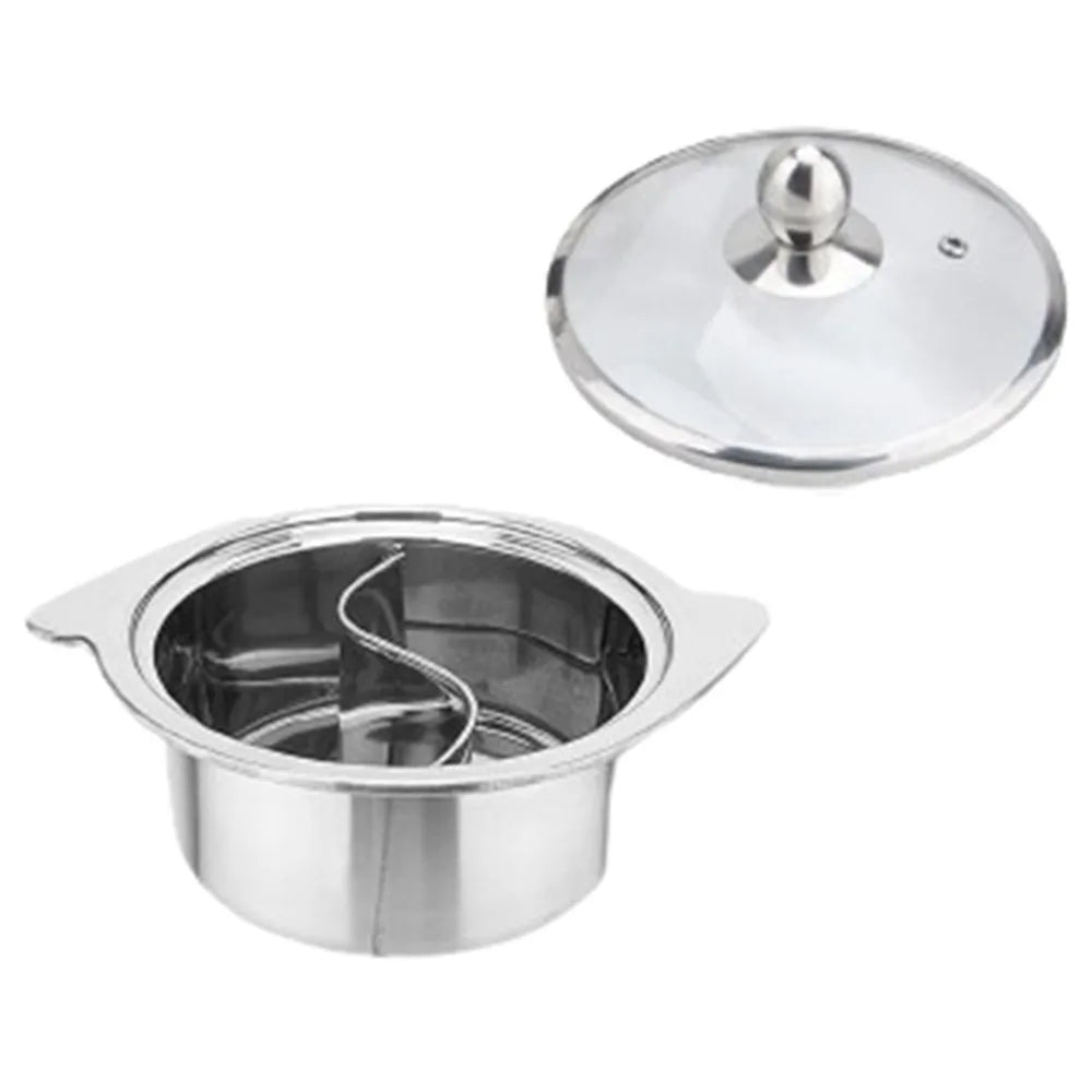One Person Cooking Boiling Pot Multi Purpose 14/15/16/18cm Stock Pot with Lid Stainless Steel Cookware Hot Pot Restaurant