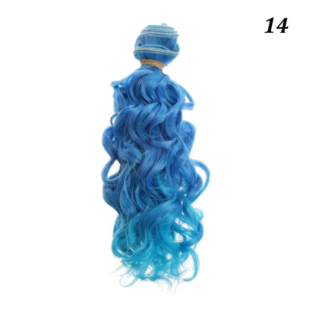 15*100cm Fashion Mini Tresses Doll Hair 1/6 1/4 1/3  High-Temperature Curly Wigs Screw Periwig Toy Toupee Kids Gifts Accessories