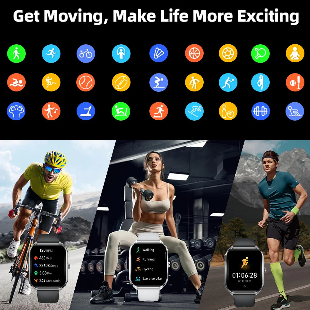 2026 Selling New Smart Watch Men Women Newest Sports SmartWatch Faces Heart Rate HD BT Call Waterproof Watches For Android iOS