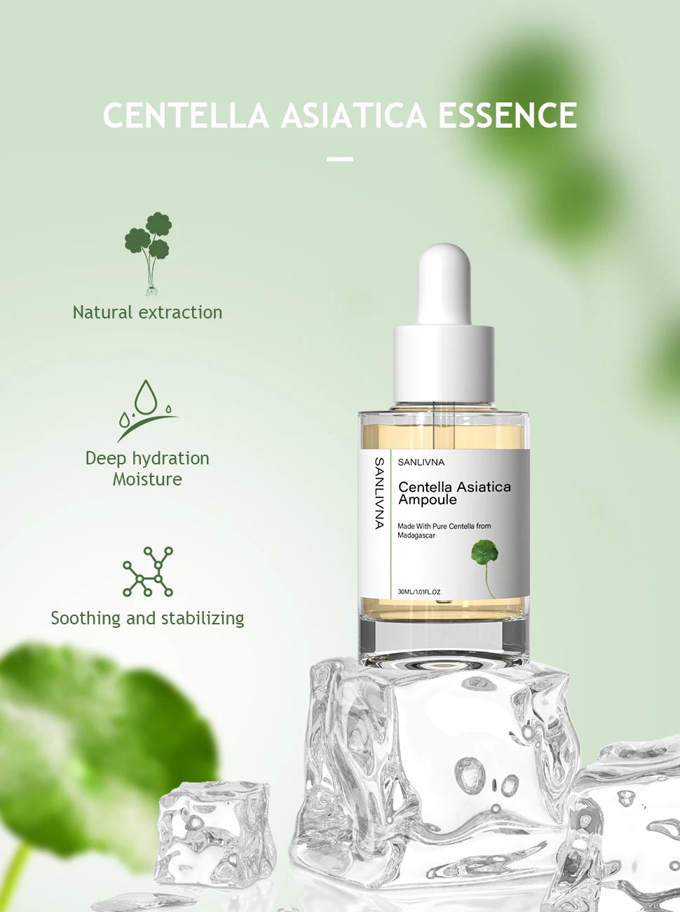Centella Asiatica Toner Cleanser Moisturizing Repair Essence Moisturizing Facial Treatment Facial Moisturizer Brightening Skin