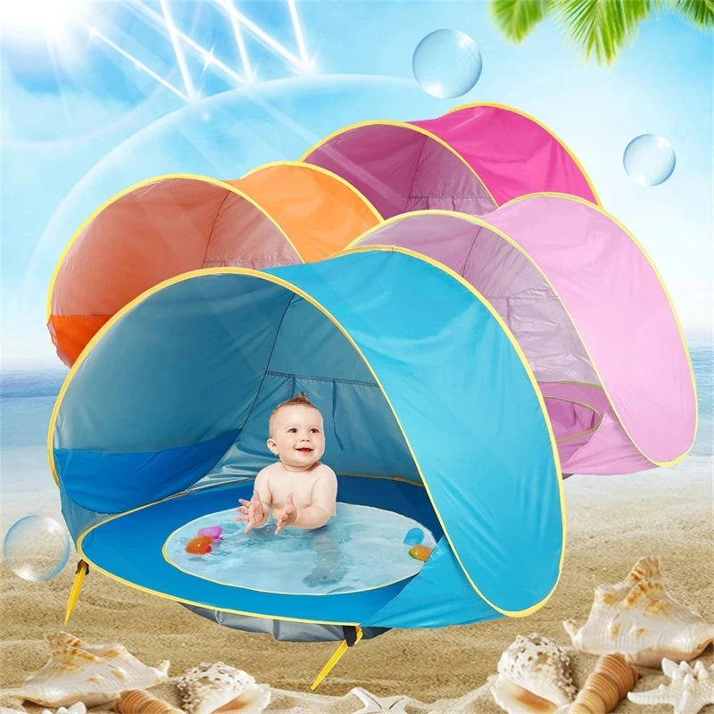 Baby Beach Tent Shade UV Protection Sun Shelter Infant Outdoor Toys Swimming Pool House Beach Tent Toys for Kids Children