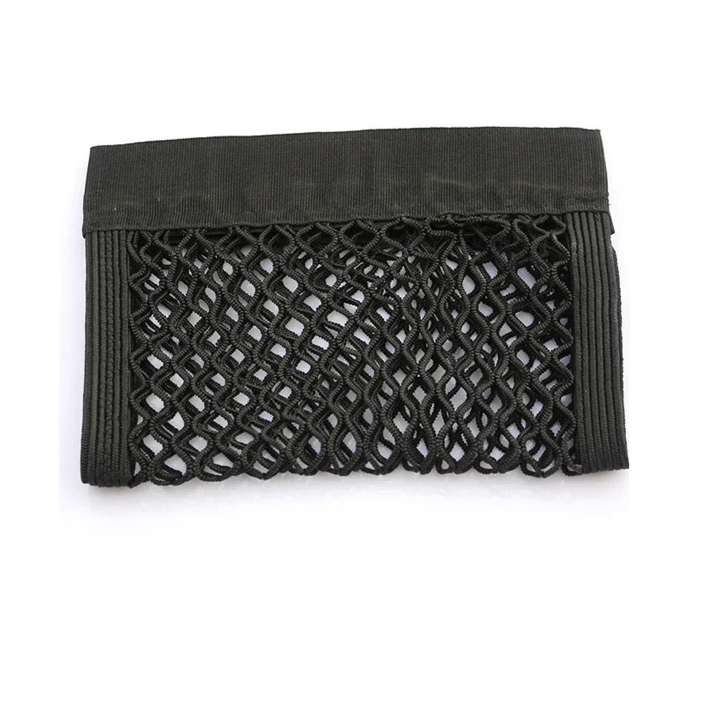Car Storage Net Stretchable Mesh Pocket Net Magic Elastic Sticker Universal Rear Mesh Trunk Seat Bag Pocket Cage Auto Organizer
